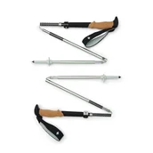 Kije trekkingowe - Lekkie kije trekkingowe Black Diamond Pursuit FLZ black/foam green - M/L - miniaturka - grafika 1