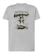 Koszulki i topy damskie - Koszulka Żaba Śmieszny Tekst Szara XL - miniaturka - grafika 1