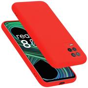 Etui i futerały do telefonów - Pokrowiec Do Realme 8 5G / V13 / Q3 / Q3i / Narzo 30 5G Etui w LIQUID CZERWONY TPU Silikon Case Cover Obudowa Ochronny Cadorabo - miniaturka - grafika 1