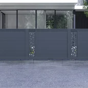 Bramy garażowe - CASANOOV BRAMA przesuwna 5m VELETA H.140 aluminium szare - miniaturka - grafika 1