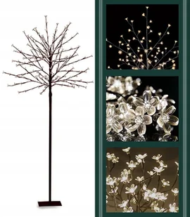 DUŻE DRZEWKO DEKORACYJNE PRZED DOM LED ŚWIECĄCE ŚWIĄTECZNE NA ŚWIĘTA 150 CM - Choinki - miniaturka - grafika 1