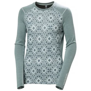 Helly Hansen Lifa Merino Midweight Graphic Crew, damskie, cactus - Koszulki sportowe damskie - miniaturka - grafika 1