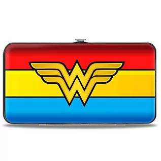 Portfele - Buckle-Down Portfel zawias - Wonder Woman Logo/Paski Czerwony/Żółty/Niebieski - grafika 1
