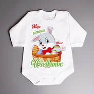 Body dla niemowląt - Moja pierwsza Wielkanoc (imię) - zajączek 2 - body wielkanocne - miniaturka - grafika 1