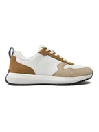 Trampki męskie - Geox Sneakersy "Volpiano" w kolorze biało-brązowym - miniaturka - grafika 1