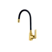 Baterie kuchenne - Bateria kuchenna z elastyczną wylewką Invena Trend Ligaria złoty - miniaturka - grafika 1