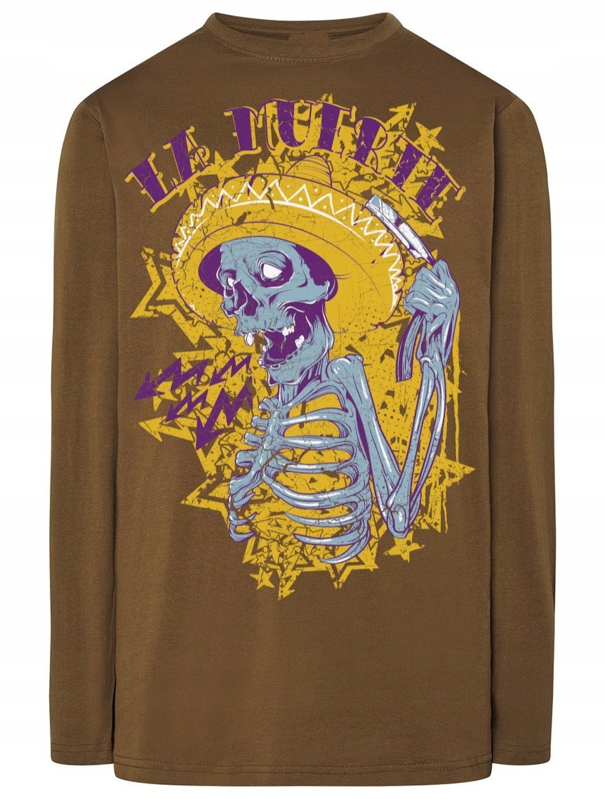 Longsleeve męski nadruk La Muerte Rozm.3XL