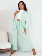 Spodnie damskie - Spodnie damskie wide leg TERENI miętowe Dstreet UY2004 - miniaturka - grafika 1