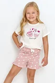 Piżamy dla dziewczynek - Piżama dla dziewczynek Sky żółta z nadrukiem 122 - miniaturka - grafika 1
