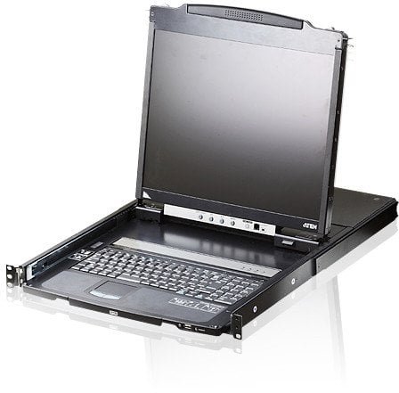Przełącznik KVM Over IP ATEN KL1508AiN, 8 portów, 48 cm LCD, VGA, PS/2-USB, FR-Layout 14.01.6206