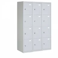 Szafki BHP - B2B Partner Szafka ubraniowa ze schowkami, 12 szafek, szara 3x 400360 - miniaturka - grafika 1