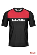 Koszulki rowerowe - Koszulka rowerowa Cube Edge Round Neck S/S black/red - miniaturka - grafika 1