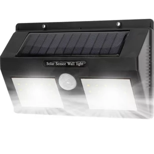 Lampa solarna - Kinkiet elewacyjny LED 5W z czujnikiem ruchu i zmierzchu – Biały zimny (6000K) - Lampy ogrodowe - miniaturka - grafika 1