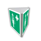 Systemy ekspozycyjne i znaki informacyjne - AE812 PRYSZNIC BEZPIECZEŃSTWA (3D DOŚCIENNY), PN - PŁYTA PCV 1MM; (350X350MM) - miniaturka - grafika 1