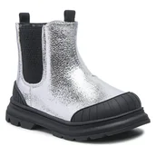 Buty dla dziewczynek - Trzewiki Nelli Blu AVO-521-007 Srebrny - miniaturka - grafika 1