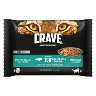 Pakiet próbny Crave, saszetki, 4 x 85 g, tuńczyk w sosie - Mokra karma dla kotów - miniaturka - grafika 2