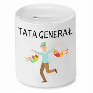 SKARBONKA DLA TATY OJCA TATA GENERAŁ PREZENT z Nadrukiem ze Zdjęciem - Skarbonki - miniaturka - grafika 1