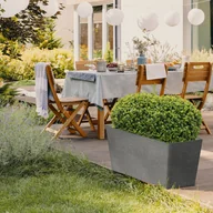 Donice - TIERRA VERDE Donica ogrodowa 71 x 33 cm podłużna SONATA TROUGH szara gumowa - miniaturka - grafika 1