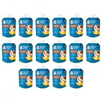 Gerber Deser w tubce jabłko z bananem i truskawkami po 6. miesiącu zgrzewka 16 x 80 g - Desery dla dzieci - miniaturka - grafika 1