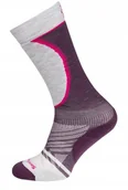 Skarpety termoaktywne - W'S Ski Targeted Cushion OTC Socks, L90 purple iris, S - miniaturka - grafika 1