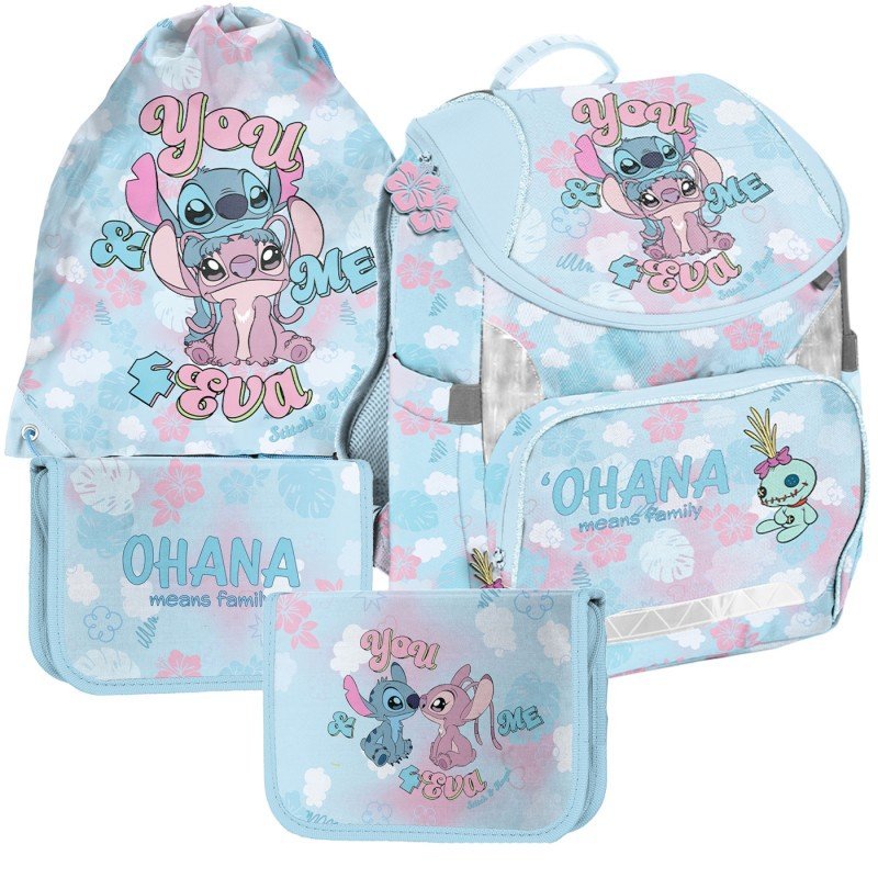 ZESTAW szkolny plecak premium tornister piórnik worek Lilo i Stitch Angel Ohana