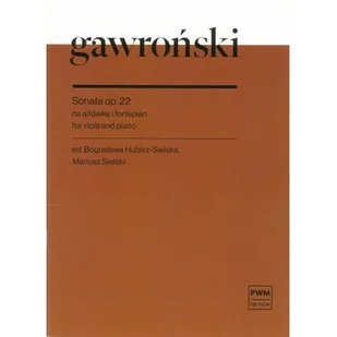 Gawro��ski Sonata Op.22 na alt��wk�� i fortepian - Podręczniki dla szkół zawodowych - miniaturka - grafika 1