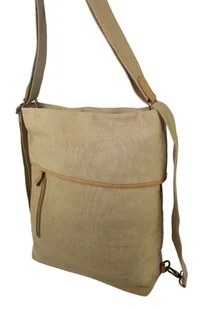 Torba JENNIFER JONES CANVAS Z Elementami Skórzanymi SŁOMIANA JJ4558 - Torby męskie - miniaturka - grafika 3