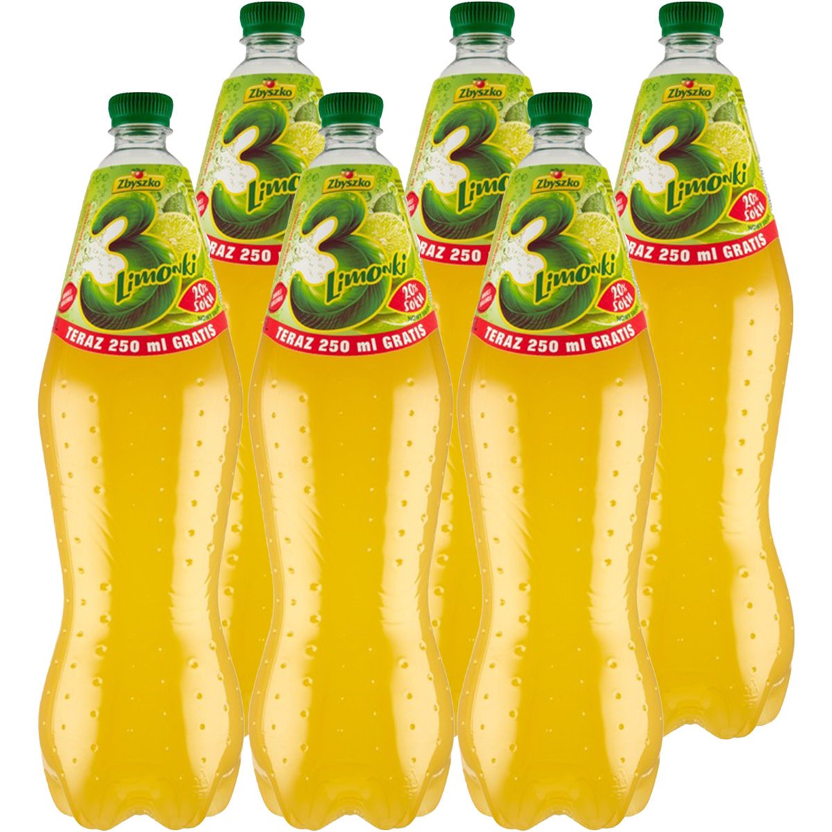Zbyszko 3 Limonki Napój gazowany 1,75 l x 6 sztuk
