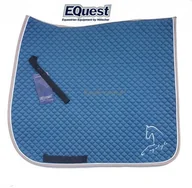 Akcesoria jeździeckie - Equest Potnik COTTON CLASSIC PLUS EQ STYLE niebieski - miniaturka - grafika 1