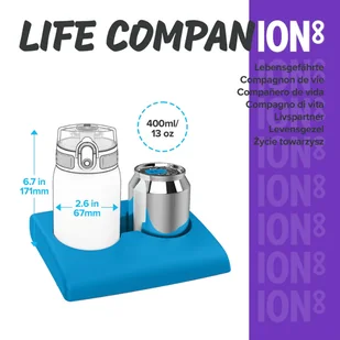 ION8 Zielona butelka na wodę w krokodyle 350 ml - Butelki filtrujące - miniaturka - grafika 6