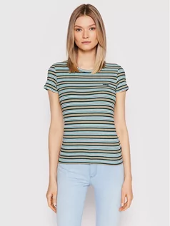 Koszulki i topy damskie - Wrangler T-Shirt W7S3DGXAZ Niebieski Slim Fit - grafika 1