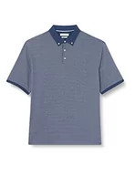 Koszule męskie - bugatti Męska koszula polo, granatowa-370, regularna 8150-35093, Marine-370, 4XL - miniaturka - grafika 1