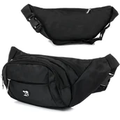 Nerki - Saszetka nerka UNISEX kodura pojemna solidna czarna Beltimore C28 czarny - miniaturka - grafika 1