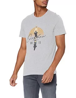 Koszulki męskie - OXBOW Męski T-shirt M2tacet. szary szary melanż XL - grafika 1