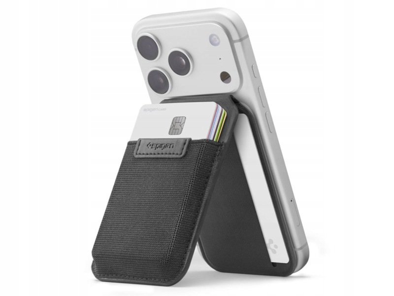 Portfel Spigen S314-4 Slim Fold Tripod Wallet MagSafe Czarny