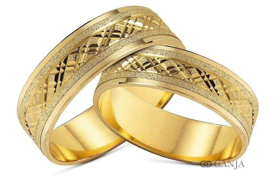 Obrączka złota 333 srebrna 925 ŚLUB GZ04 szer.5 mm