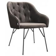 Fotele - Szary pikowany fotel nowoczesny  Harpos 5X - 43 kolory - miniaturka - grafika 1
