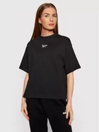 Koszulki sportowe damskie - Reebok T-Shirt Cl Pf Sm HB8634 Czarny Relaxed Fit - miniaturka - grafika 1