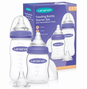Lansinoh Zestaw Butelek do karmienia ze smoczkami NaturalWave 160 ml, 240 ml - Butelki dla niemowląt - miniaturka - grafika 2