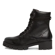 Botki damskie - Tamaris Comfort Damskie buty 8-85212-41, skórzane, Comfort Fit, wymienna wkładka, klasyczne buty na co dzień, botki, czarny, 41 EU Weit - miniaturka - grafika 1