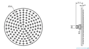 Vitalle STILLO Capri deszczownica okrągła chrom 3559850205 - Baterie umywalkowe - miniaturka - grafika 2