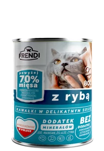 Frendi kawałki w delikatnym sosie z rybą 800g - Mokra karma dla kotów - miniaturka - grafika 1