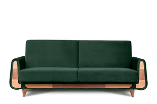 Zielona sofa rozkładana welur GUSTAVO - Sofy i kanapy - miniaturka - grafika 1