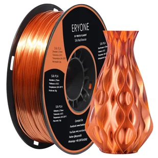 ERYONE Silk PLA Filament for 3D Printer 1 75mm Tolerance ±0 03mm 1kg  2 2LBS /Spool - Red Copper - Filamenty i akcesoria do drukarek 3D - miniaturka - grafika 1
