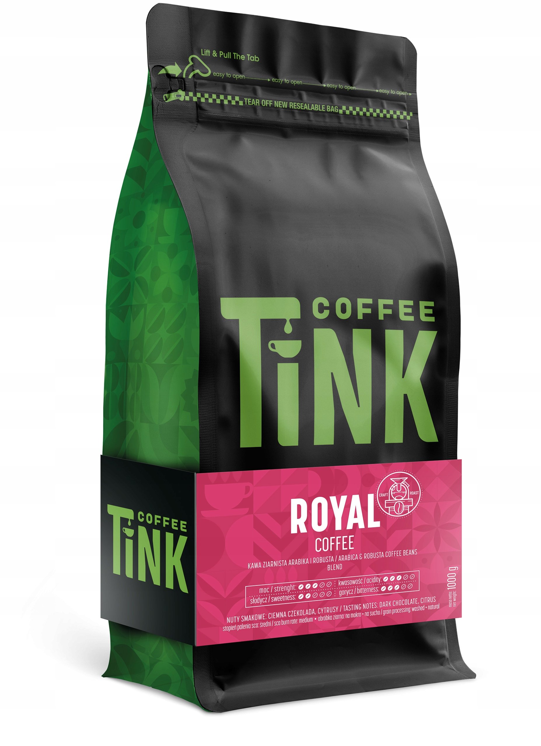 Kawa Ziarnista Royal Coffee Coffee Tink 1KG