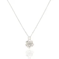 Naszyjniki - Naszyjnik srebrny z kwiatem róży - miniaturka - grafika 1