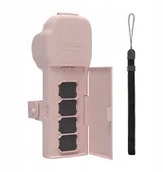 Akcesoria fotograficzne - Etui ochronne Sunnylife z paskiem i smyczą do Osmo Pocket 3 różowe - miniaturka - grafika 1