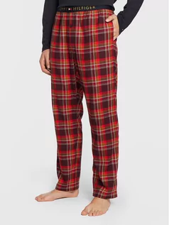 Piżamy męskie - Spodnie piżamowe UM0UM01973 Czerwony Regular Fit - Tommy Hilfiger - grafika 1