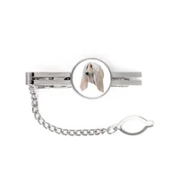 Spinki do mankietów i krawatów - Chart afgański -geometryczna spinka ze zdjęciem i napisem do krawata Art-Dog - miniaturka - grafika 1