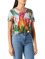 Koszulki i topy damskie - Desigual T-shirt damski Ts_Parrot, niebieski, XXL - miniaturka - grafika 1